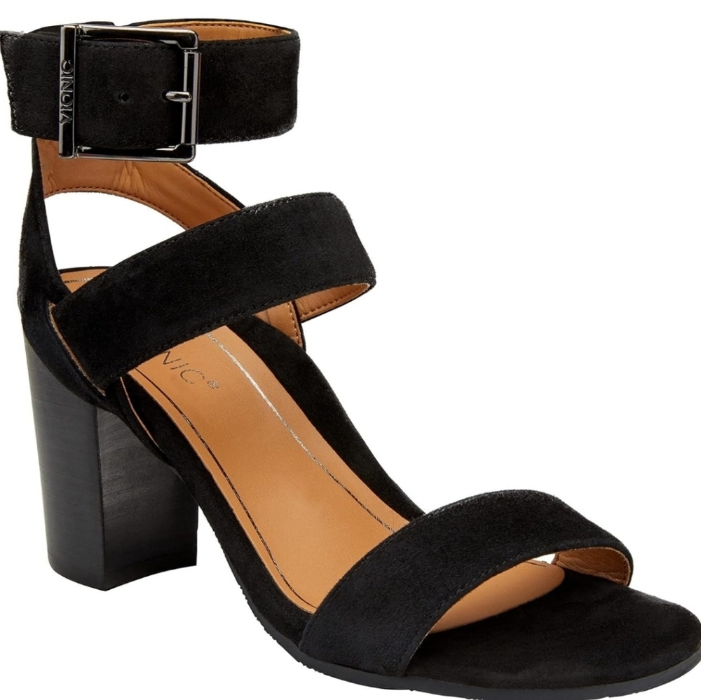Vionic Black Heeled Sandals